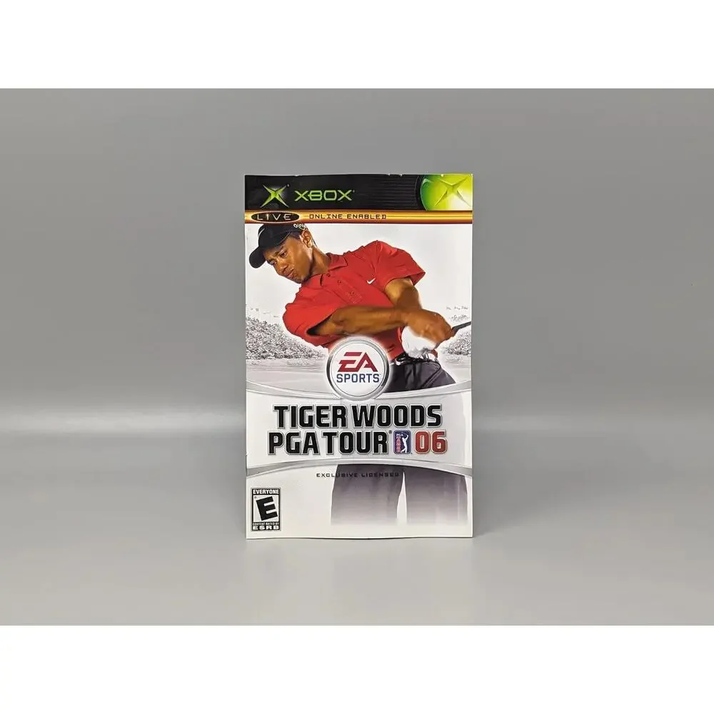 Tiger Woods PGA Tour 06 Microsoft Xbox Replacement Case & Manual Only No Game